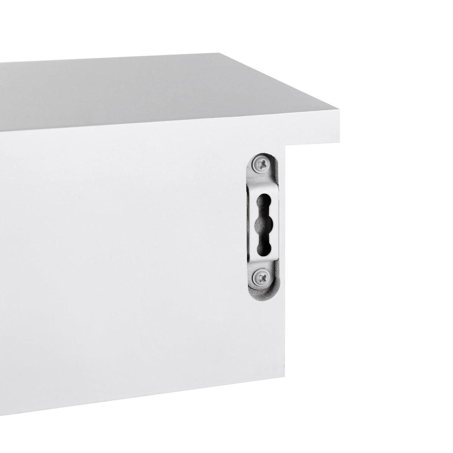 Prateleira de parede com 2 gavetas, gaveta de parede, prateleira flutuante em placa de MDF, branco, SONGMICS, 4