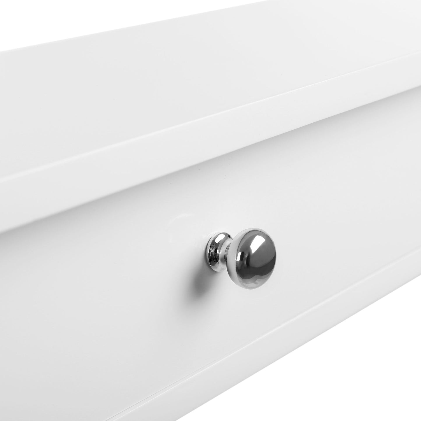 Prateleira de parede com 2 gavetas, gaveta de parede, prateleira flutuante em placa de MDF, branco, SONGMICS, 5