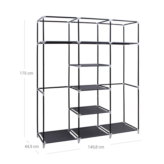 Armário de tecido grande, armário dobrável, estável, SONGMICS