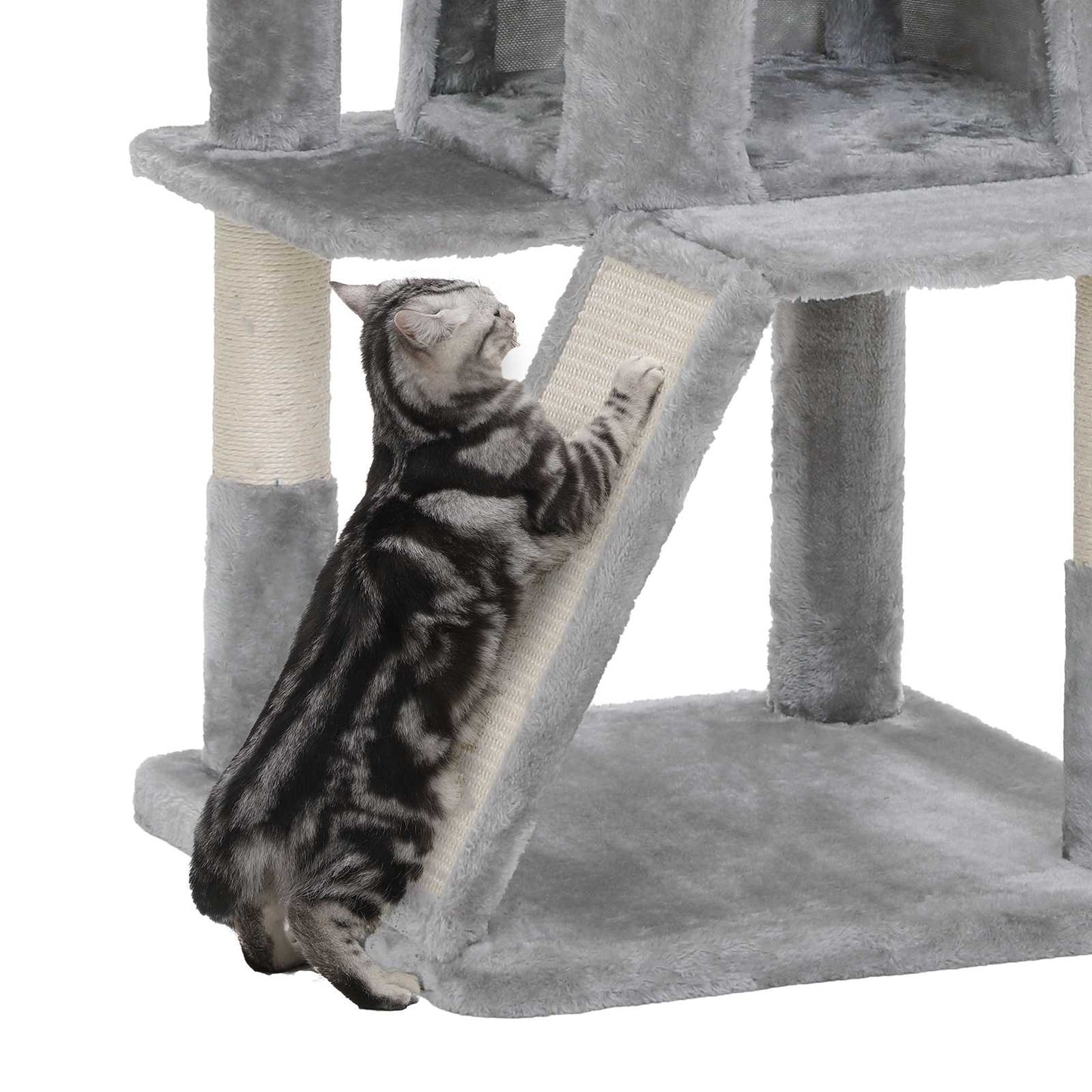 Poste para arranhar, árvore para gatos, torre de escalada para gatos, caverna fofinha, tábua para arranhar, FEANDREA, 3