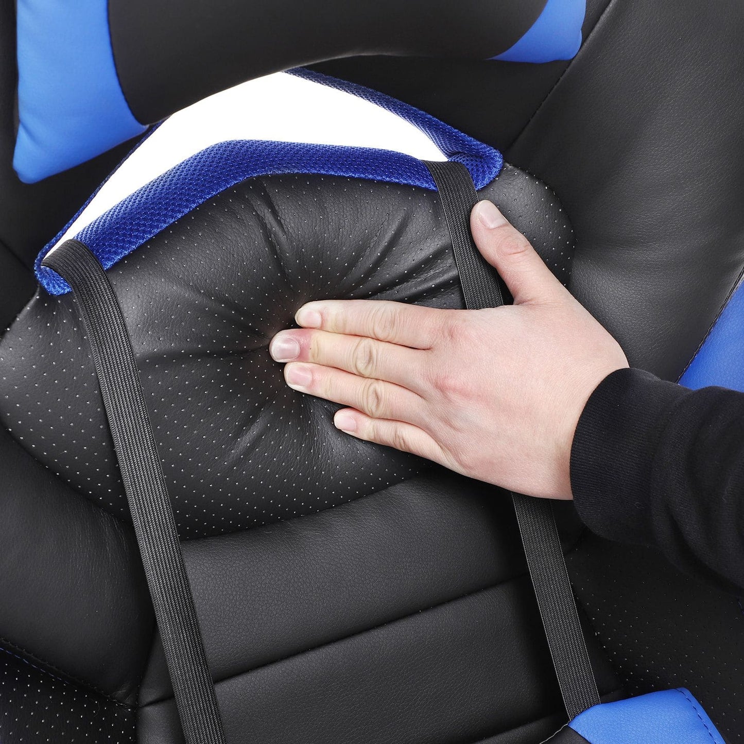 Cadeira gamer, cadeira home office, cadeiras gamer, Preto Azul - SONGMICS
