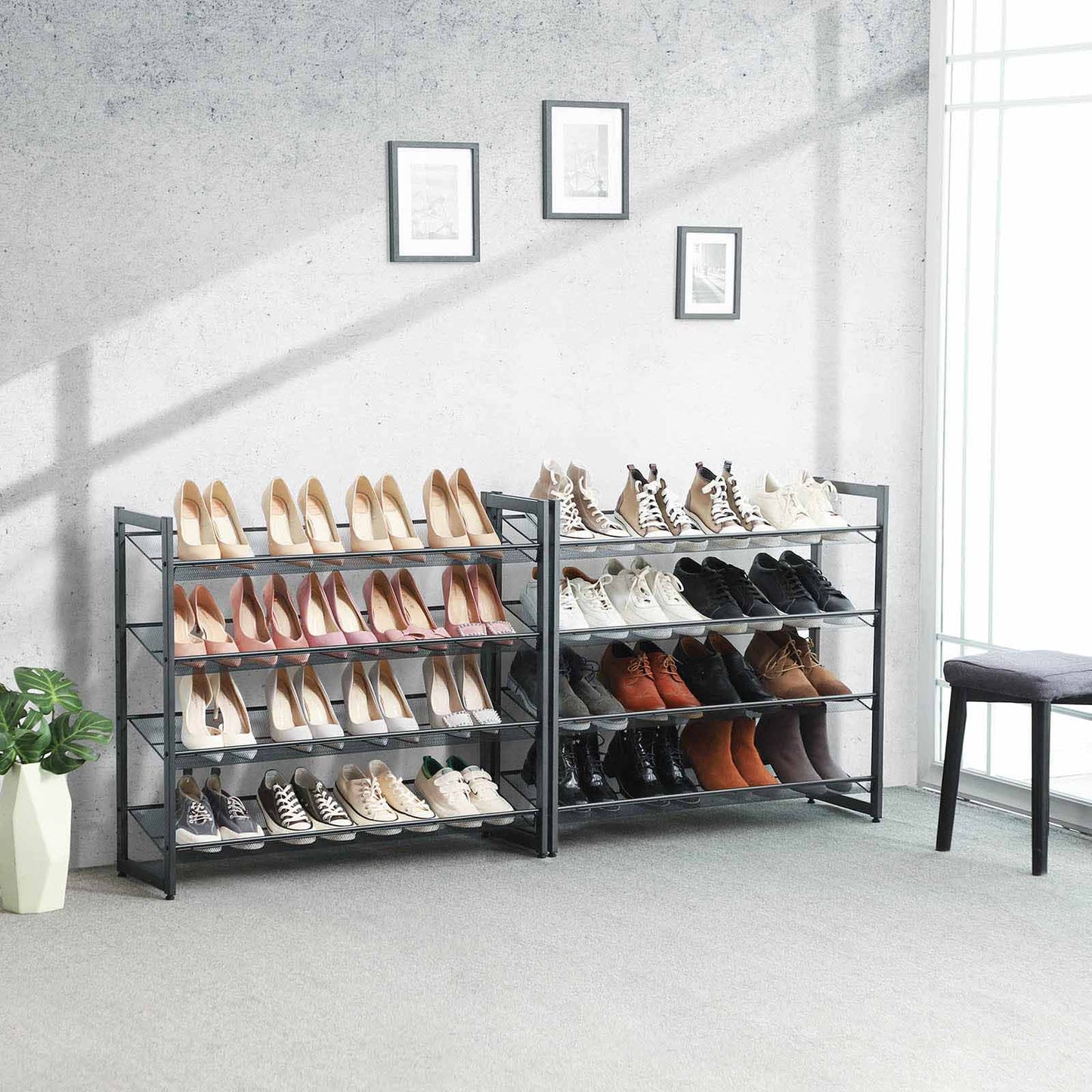 Sapateira, com 8 níveis, sapateira estreita, para 40 pares de sapatos, ajustável, Songmics, 3