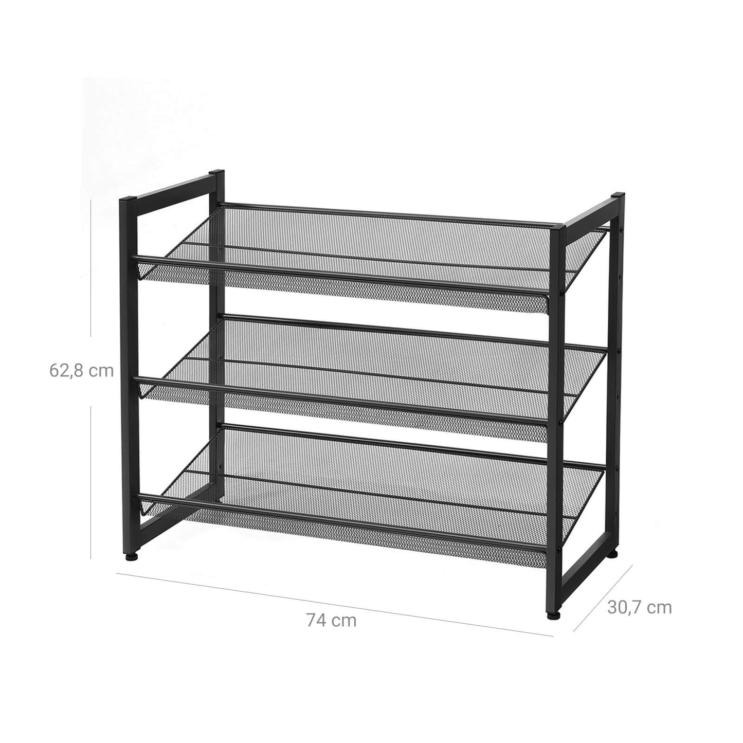Sapateira de metal preto