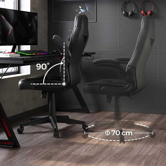 Cadeira de escritório, cadeira de escritório ergonômica, cadeira de computador, altura ajustável, até 150 kg, SONGMICS, 1