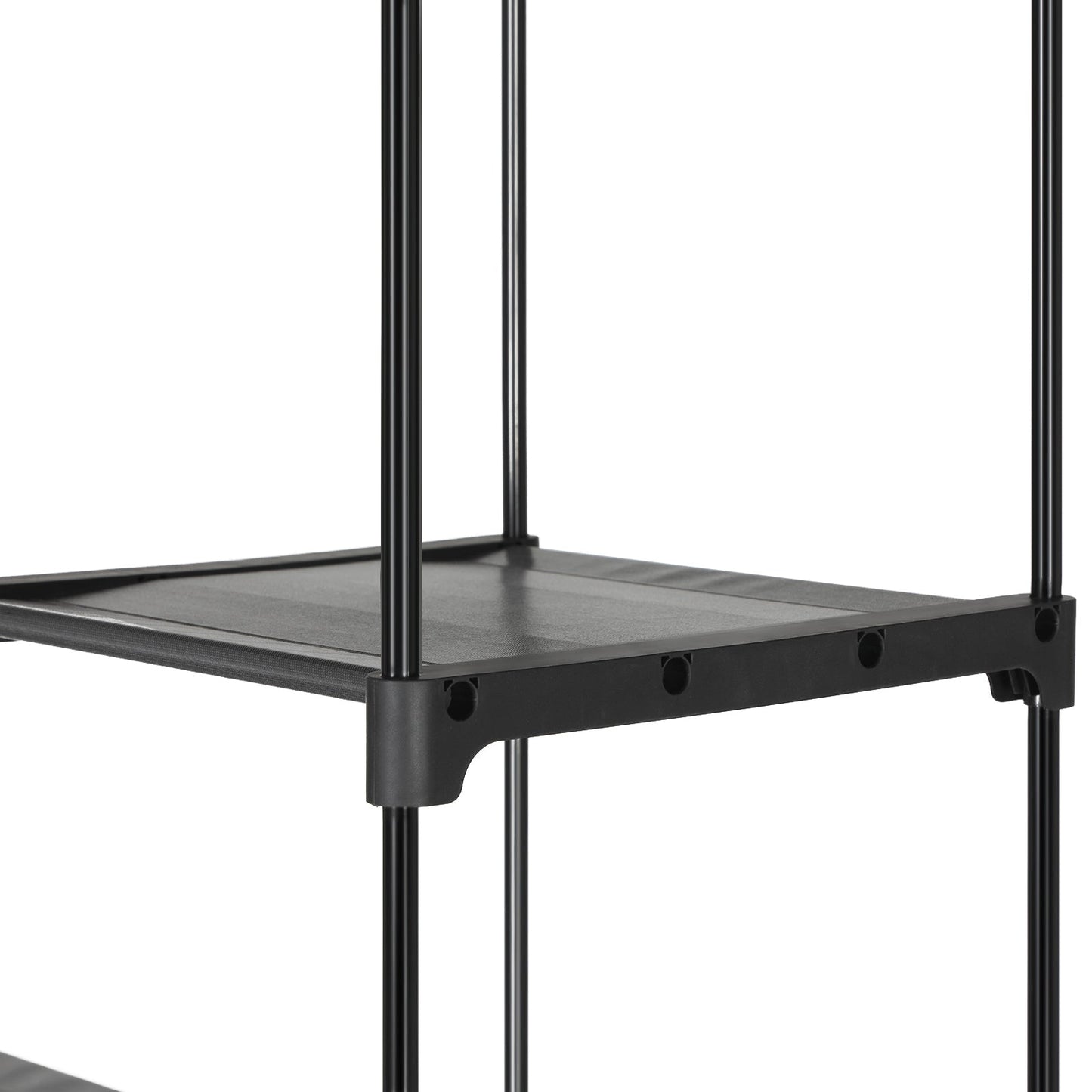 Guarda-roupa, armário de tecido, guarda-roupa com 2 varões, arrumação de roupas, cabideiro, dobrável, SONGMICS, 4