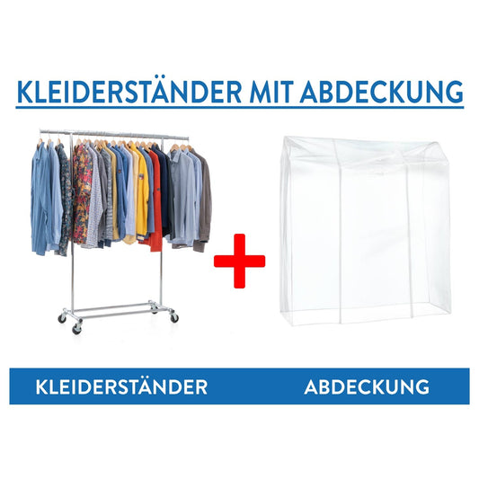 Armário de tecido, armário dobrável, com rodas, cabideiro resistente, até 100 kg, Tatkraft Danko & Anwalt, 2