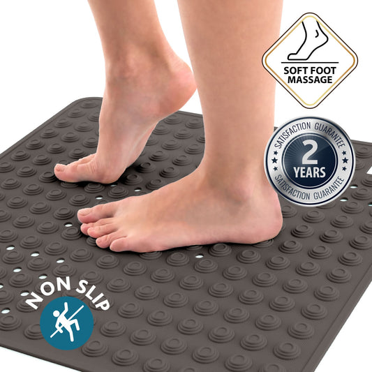 Tapete de banho, tapete de banho antiderrapante para idosos e crianças, 60x60cm, preto, Tatkraft Detail, 2