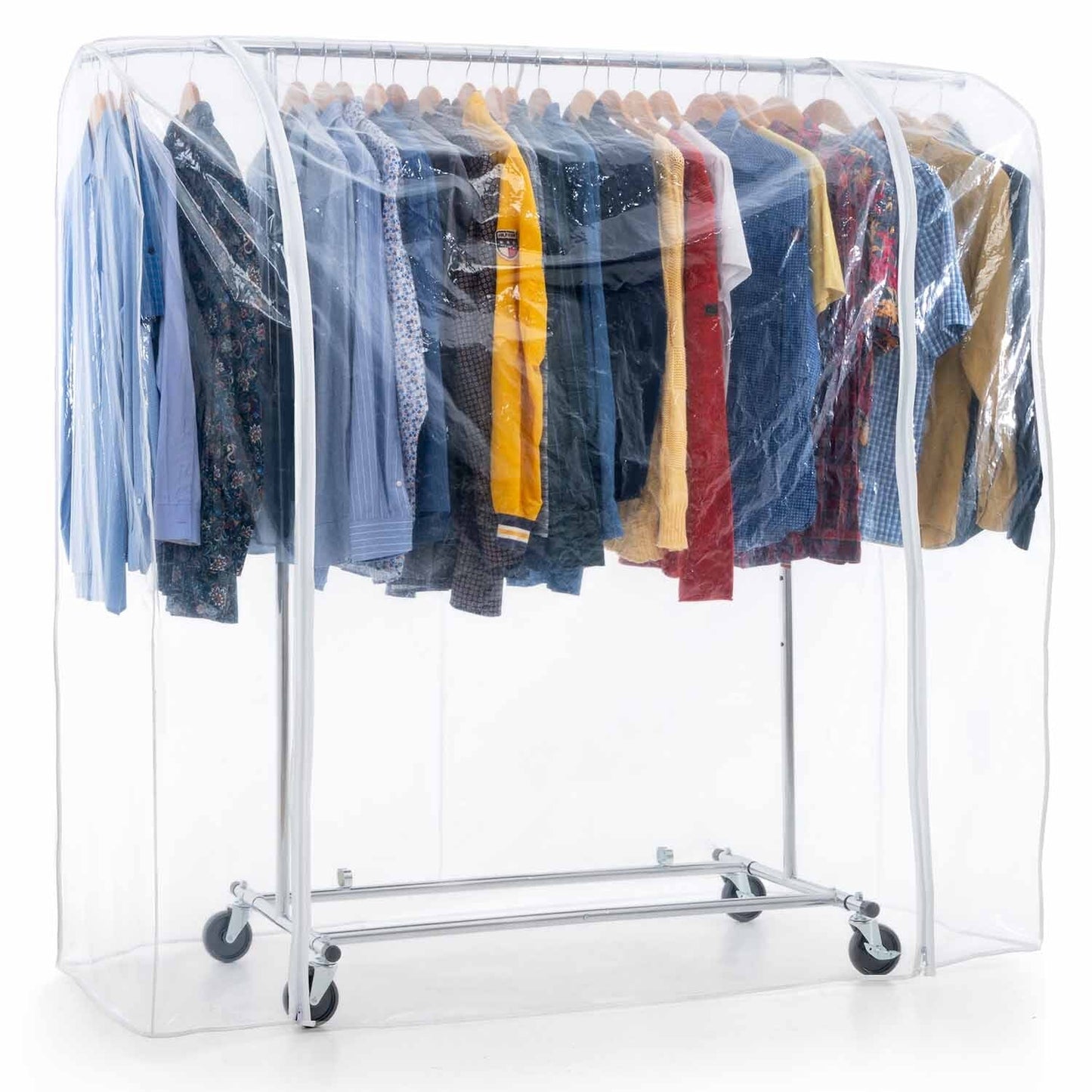 Guarda-roupa dobrável, cabideiro resistente, guarda-roupa de tecido, estável, com rodas, até 100 kg, Tatkraft Drogo & Big, 1
