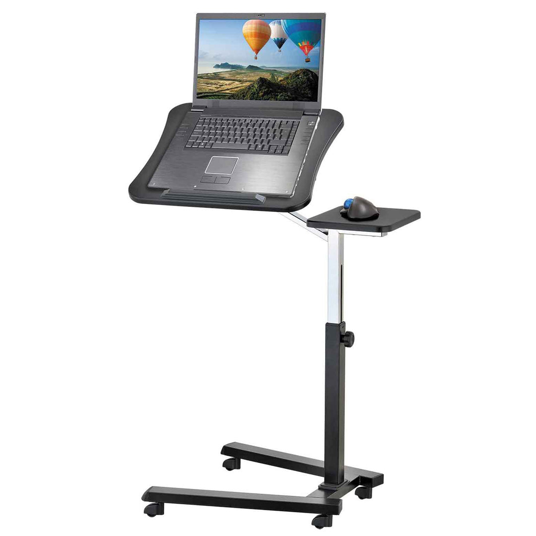 Mesa para laptop, mesa para laptop ajustável em altura, mesa para laptop, sofá para laptop, com rodas, Tatkraft Joy, 5