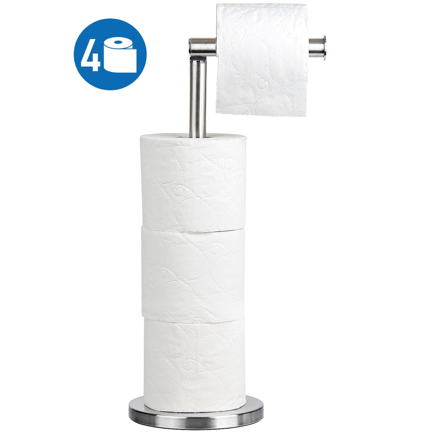 Suporte independente para papel higiênico 2 em 1, aço inoxidável à prova de ferrugem, Tatkraft Kiara, 5