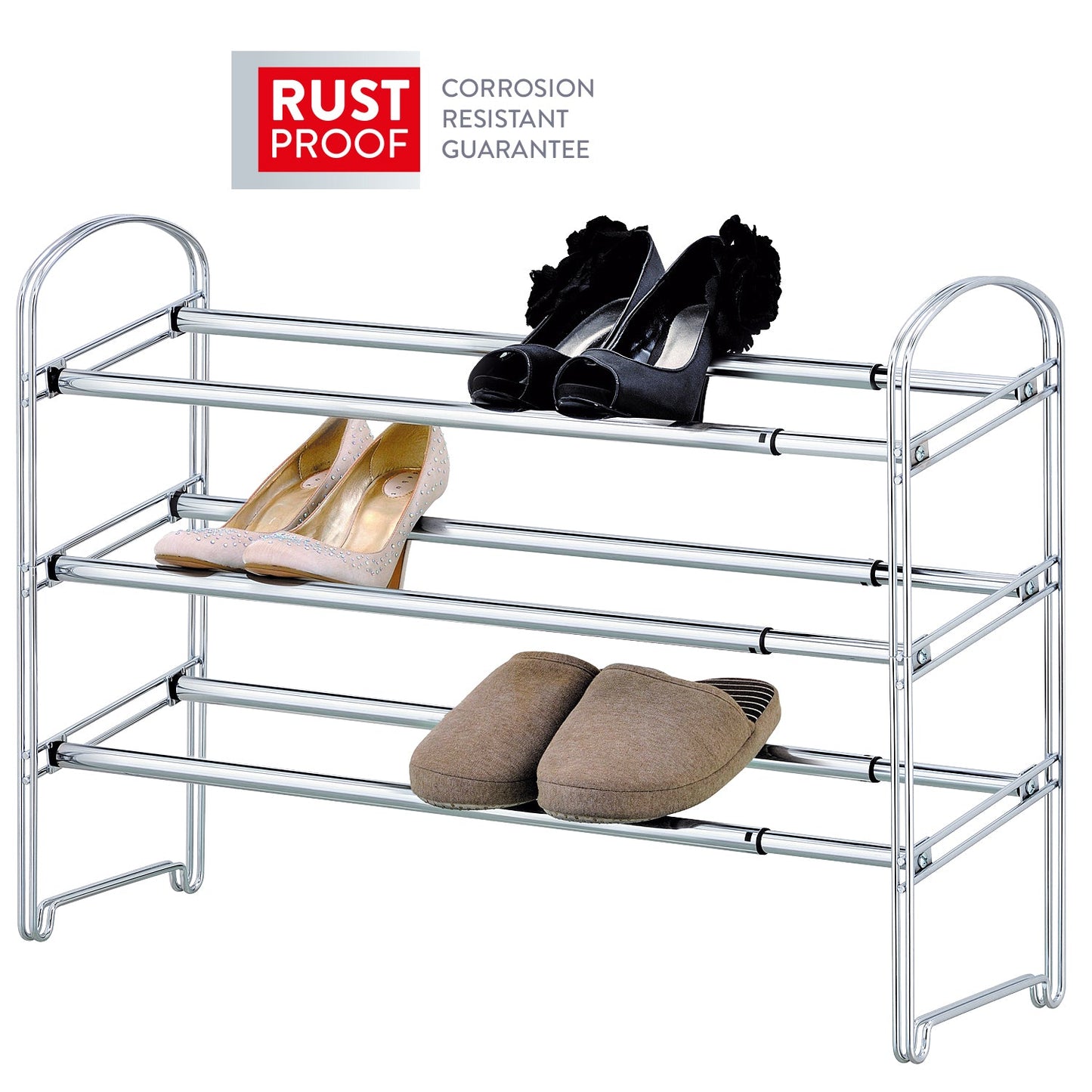 Sapateira, resistente, 3 níveis, comprimento extensível de 64,5 a 118 cm, robusta e elegante, Tatkraft Maestro, 7