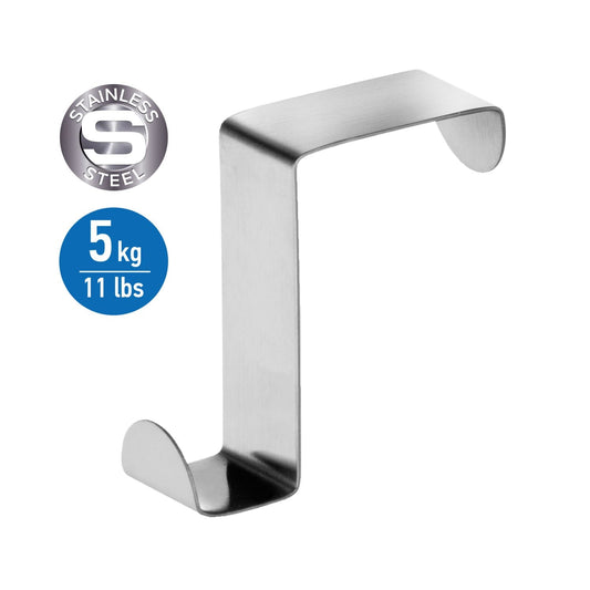 Ganchos para portas em aço inoxidável à prova de ferrugem sem perfuração, conjunto de 6/10, Tatkraft Seger, 2