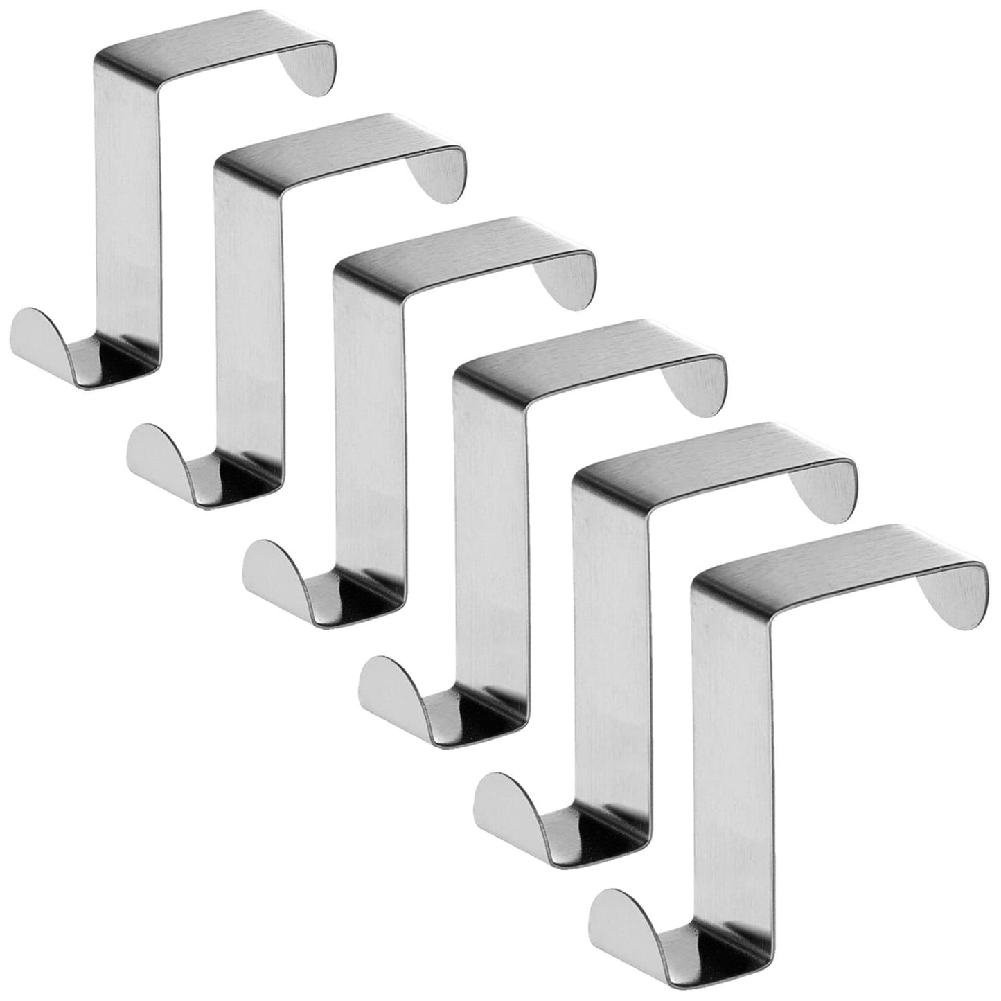 Ganchos para portas em aço inoxidável à prova de ferrugem sem perfuração, conjunto de 6/10, Tatkraft Seger, 3
