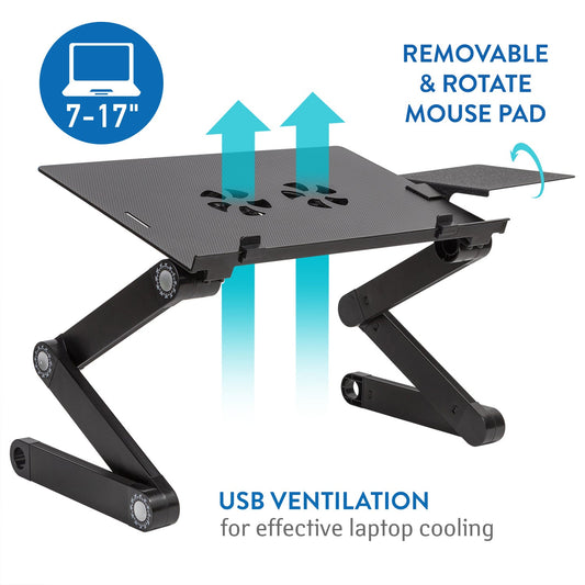 Sofá de mesa para laptop, mesa para laptop, mesa para laptop ajustável em altura, mesa para laptop dobrável, bandeja para mouse, WonderWorker Einstein, 7