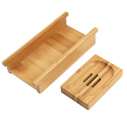 Bandeja de banho de bambu com porta-copos, suporte para livros e porta-saboneteira, SONGMICS, 5