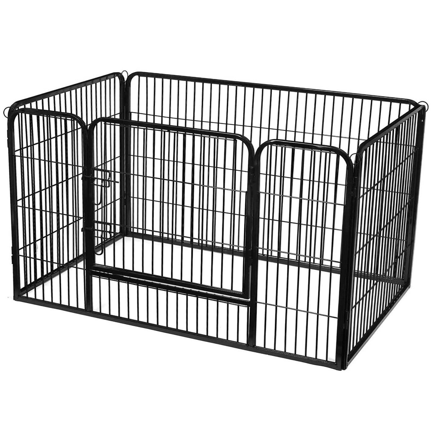 Cercadinho para cachorros, corrida para cachorros, recinto externo para animais de estimação, transportável, preto, FEANDREA