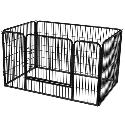 Cercadinho para cachorros, corrida para cachorros, recinto externo para animais de estimação, transportável, preto, FEANDREA