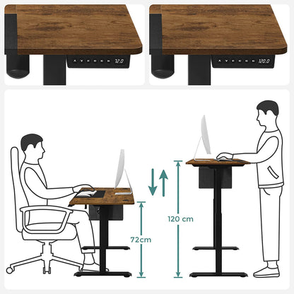 Mesa, mesa ajustável em altura, 72-120 cm, mesa de jogos, mesa para laptop - Songmics