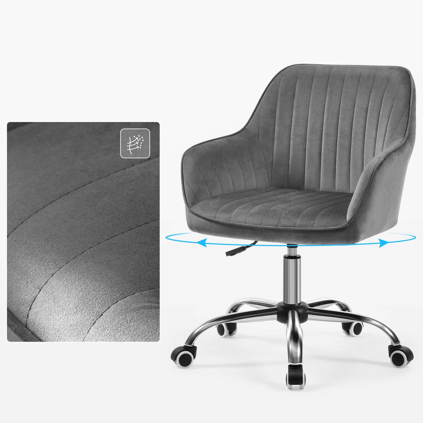 Cadeira ergonômica de mesa, cadeira de escritório, home office, cadeira de escritório, cadeira dobrável - SONGMICS 3