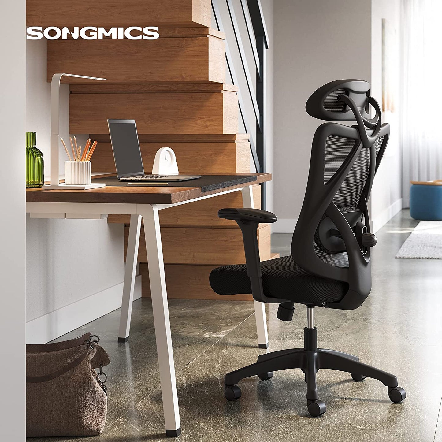 cadeira de escritório ergonômica, cadeira de escritório home office, cadeira de escritório - SONGMICS