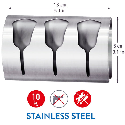 Porta-toalha sem furar com 3 clipes de toalha, autoadesivo, porta-toalha para cozinha e banheiro, Tatkraft Bell, 2