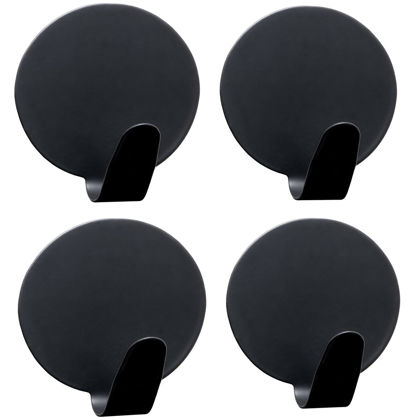 Pacote com 4 ganchos autoadesivos, toalheiros, preto, Tatkraft Crew, 1