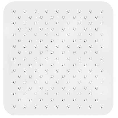 Tapete de banho antiderrapante de borracha, 55x55 cm, tapete de banho de borracha antifúngico, branco, Tatkraft Fine, 3