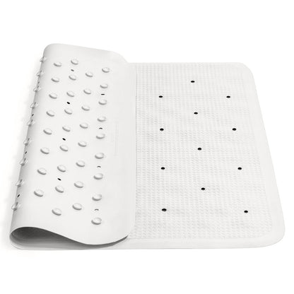 Tapete de banho antiderrapante de borracha, 55x55 cm, tapete de banho de borracha antifúngico, branco, Tatkraft Fine, 1