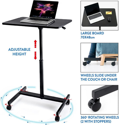 Mesa para laptop, mesa para laptop ajustável em altura, controle de elevação a gás sem esforço, Tatkraft Focus, 6