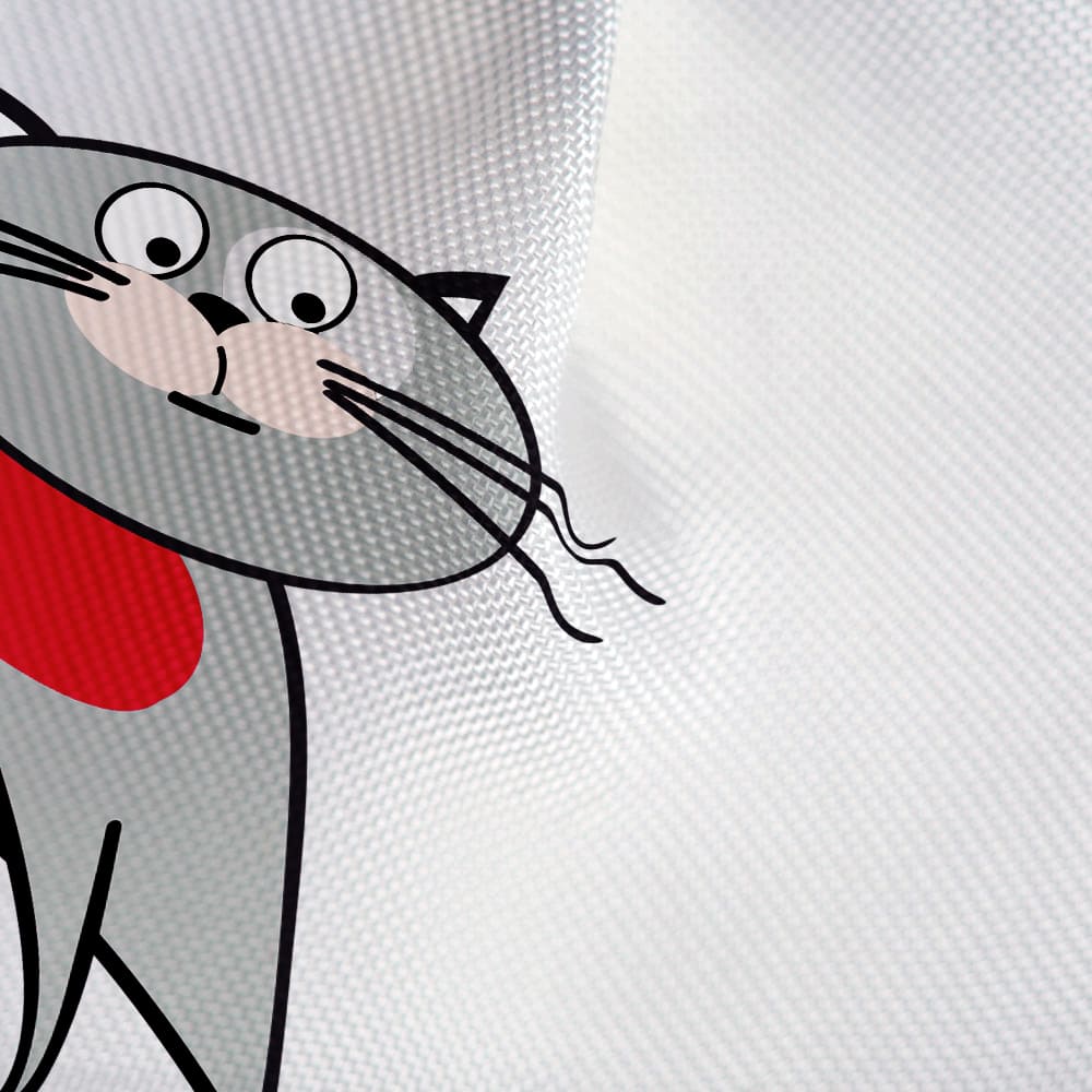 Cortina de chuveiro, cortina de chuveiro banheira, 12 anéis de cortina, poliéster têxtil, 180x180cm, Tatkraft Funny Cats, 4