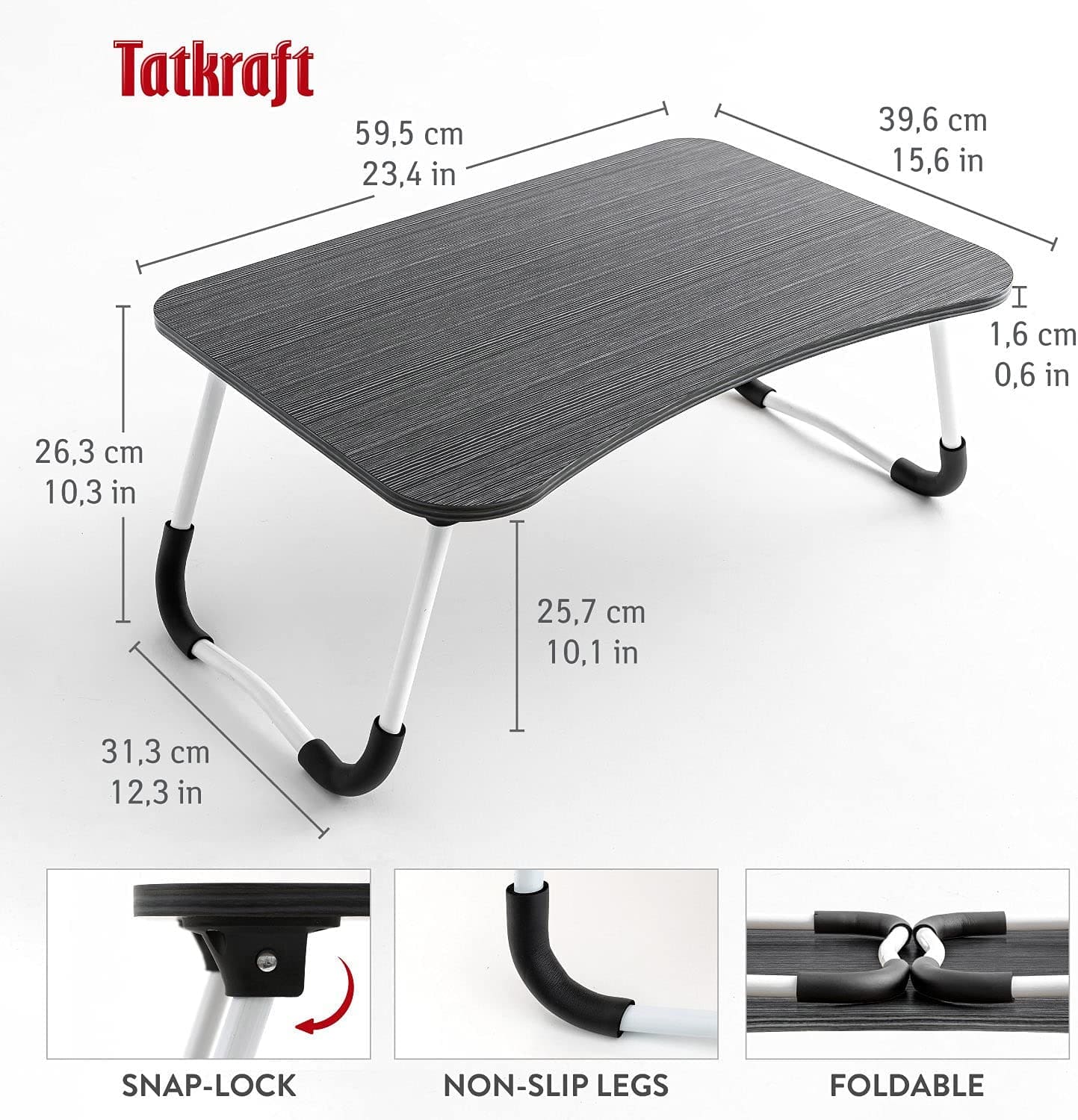 Mesa para laptop, suporte para laptop, mesa para laptop, sofá, mesa de cama dobrável, Tatkraft Olaf, 4