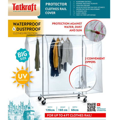 Capa de cabideiro, capa protetora para cabideiros, proteção contra raios UV, sujeira, chuva, 2 zíperes, Tatkraft Protector, 7