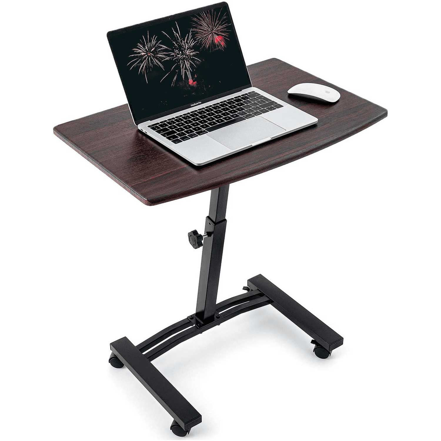 Mesa para laptop, mesa para laptop ajustável em altura, sofá para mesa para laptop, mesa sobre rodas, Tatkraft Salute, 2