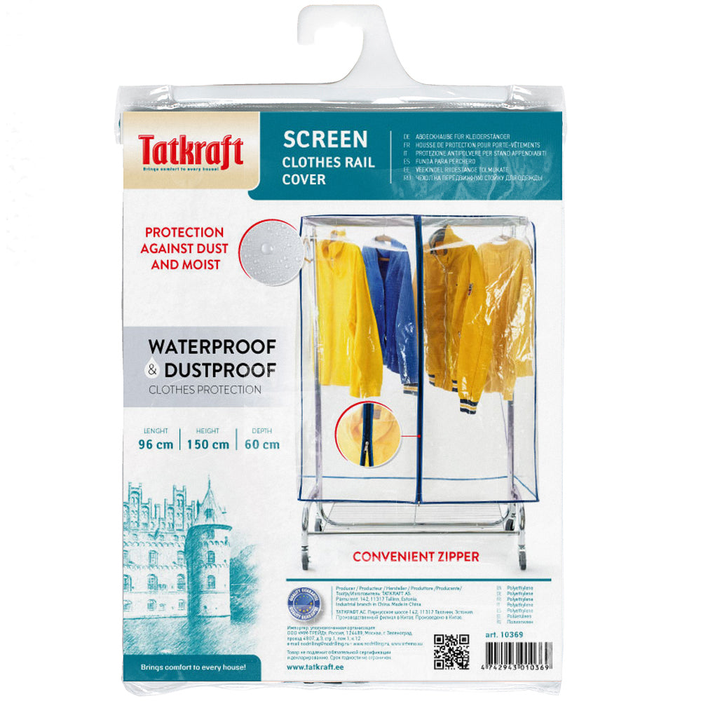 Proteção contra poeira para cabideiros, capa de cabideiro, proteção de roupas contra umidade, sujeira, L96 cm, Tatkraft Screen, 9