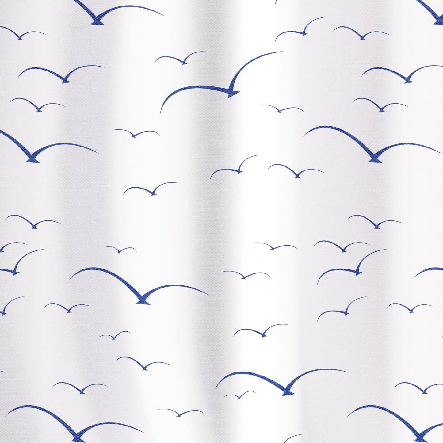 Cortina de chuveiro, cortina de chuveiro banheira, com 12 argolas, poliéster têxtil, 180x180 cm, Tatkraft Seagulls, 2