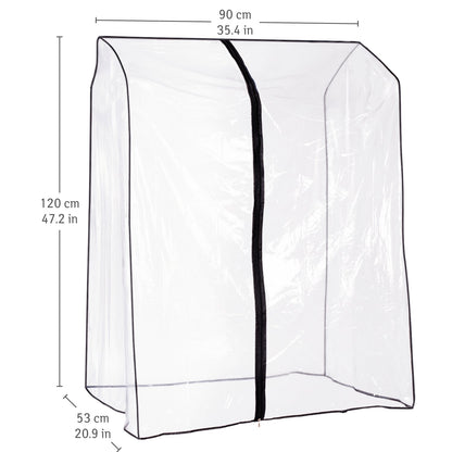Capa para roupas, cabideiro, transparente, zíper, Tatkraft Smart Cover, 2