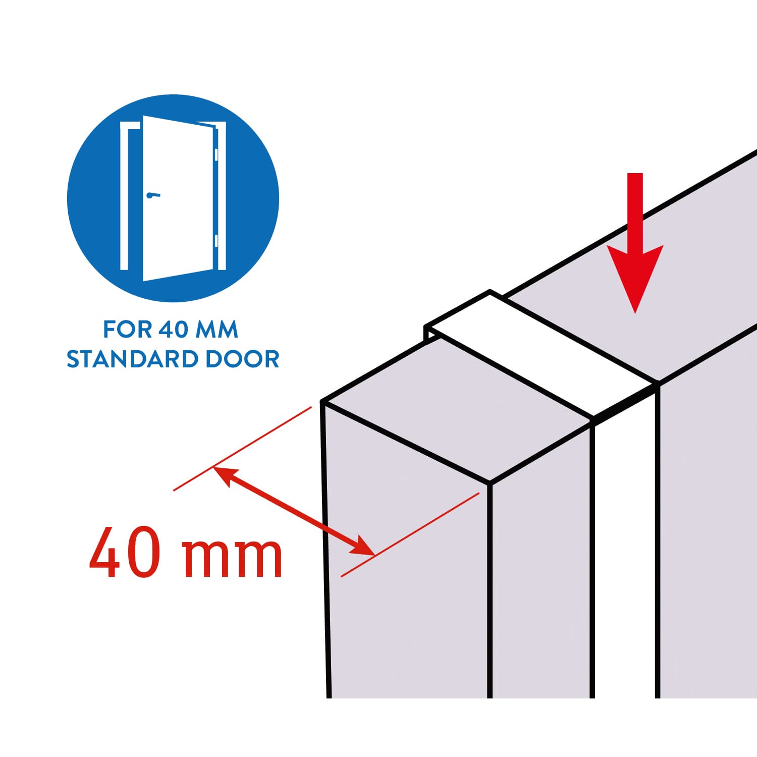 Suporte para tábua de passar roupa na porta